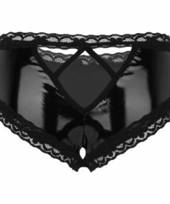 Laidtex Latex Clothing Peep Hole PVC Knickers