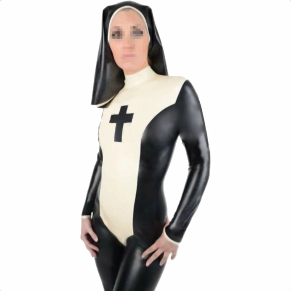 Latexfun Latex Clothing Naughty Nun Full Body Costume 4 Latexfun Latex Clothing Naughty Nun Full Body Costume