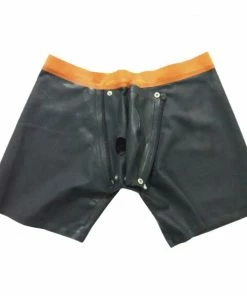 Latexfun Latex Clothing Shiny Codpiece Latex Shorts