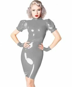Laidtex Plus Size PVC Dress With Gloves 21 Laidtex Plus Size PVC Dress With Gloves