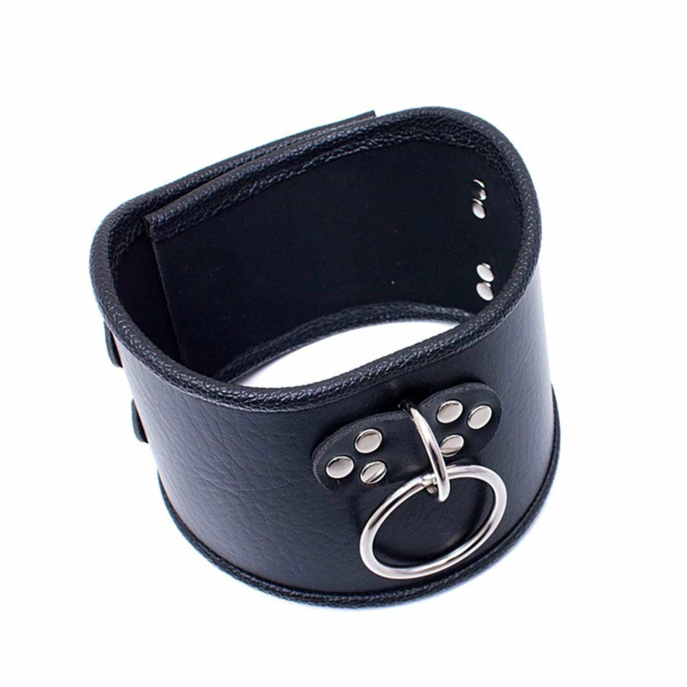 Laidtex Collars And Cuffs Black PU Leather Posture Collar 9 Laidtex Collars And Cuffs Black PU Leather Posture Collar