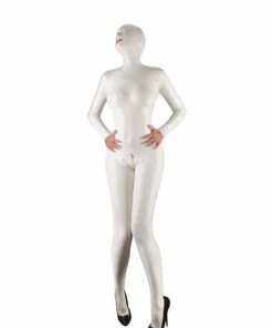 Laidtex Latex Clothing Temptress White Latex Catsuit