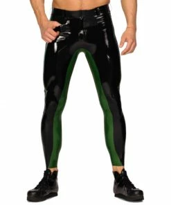 Laidtex Latex Clothing Men's Striped Latex Pants