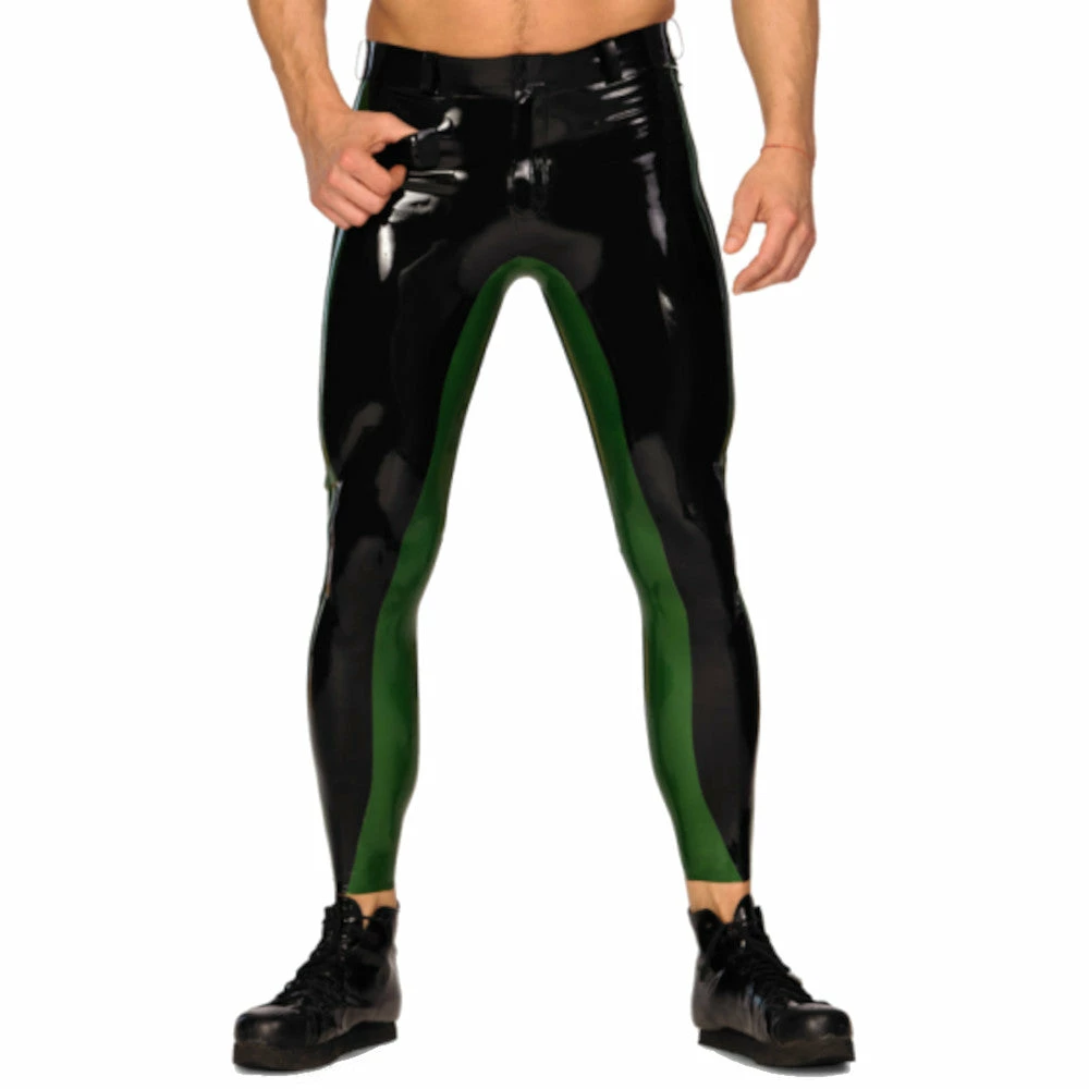 Laidtex Latex Clothing Men's Striped Latex Pants 4 Laidtex Latex Clothing Men's Striped Latex Pants