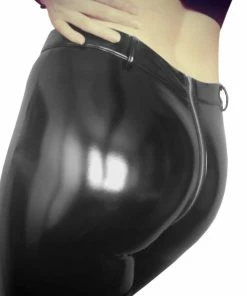 Laidtex Wet Look Black Vinyl Pants Latex Clothing