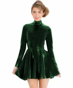 Laidtex Flirty Short PVC Skater Dress Latex Clothing