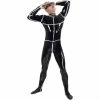 Latexfun White Striped Men's Latex Catsuit
