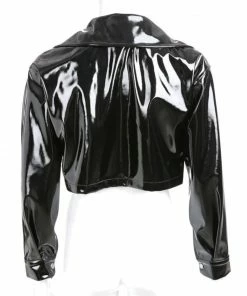 Laidtex Boss Bitch Black Vinyl Coat Latex Clothing 8 Laidtex Boss Bitch Black Vinyl Coat Latex Clothing