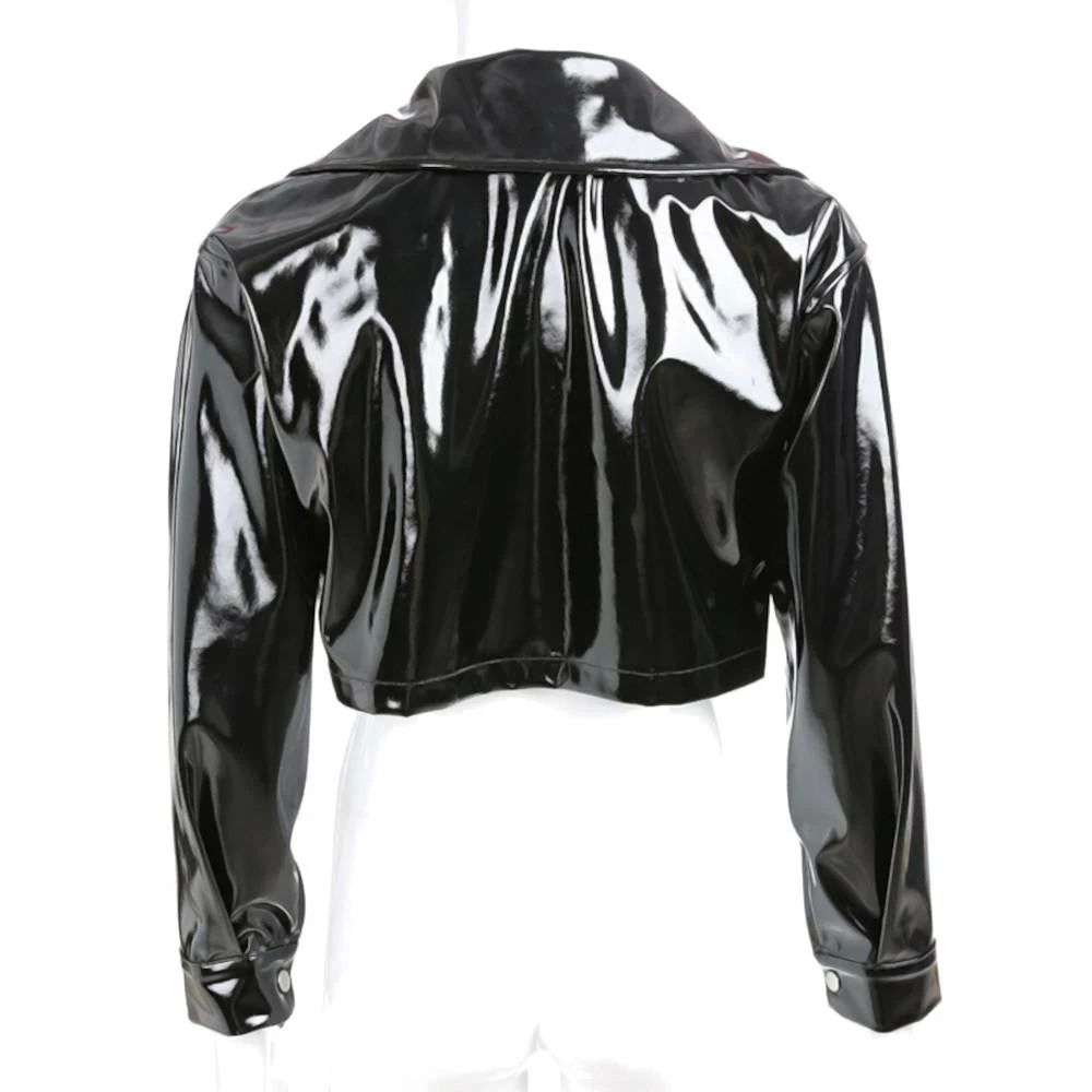 Laidtex Boss Bitch Black Vinyl Coat Latex Clothing 5 Laidtex Boss Bitch Black Vinyl Coat Latex Clothing