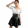Laidtex Corseted PVC Skater Skirt Latex Clothing