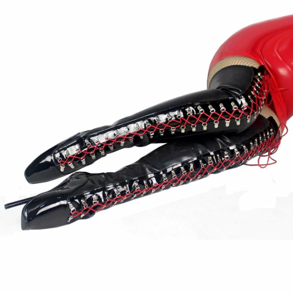 Laidtex Latex Clothing Extreme Lace Up Latex Boots 6 Laidtex Latex Clothing Extreme Lace Up Latex Boots