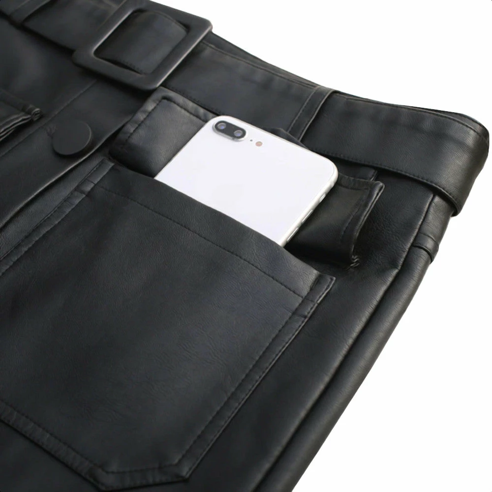 Laidtex Button Down PVC Leather Skirt 7 Laidtex Button Down PVC Leather Skirt