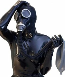 Laidtex Submissive Latex Gas Mask Latex Clothing