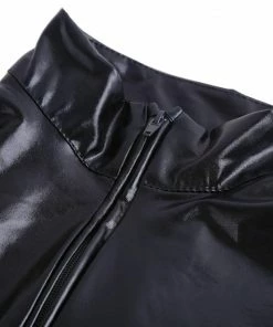 Laidtex Sultry Black Vinyl Jumpsuit Latex Clothing