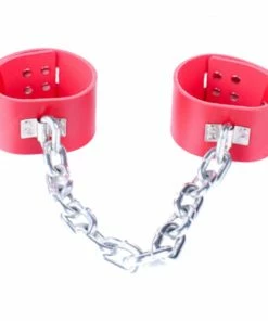 Laidtex Locking Metal Chain Leg Cuffs 12 Laidtex Locking Metal Chain Leg Cuffs