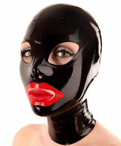 Laidtex Sexy Black Latex Mask Latex Clothing