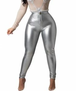 Laidtex Colorful Women's Vinyl Pants Latex Clothing