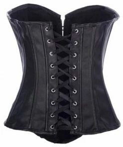 Laidtex Glamourous Faux Leather Corset