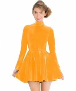 Laidtex Flirty Short PVC Skater Dress Latex Clothing