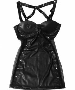 Latexfun Latex Clothing Breezy Black PVC Mini Dress