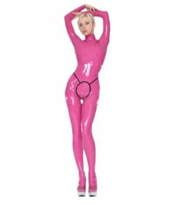 Latexfun Latex Clothing Playful Crotchless Latex Catsuit