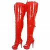 Laidtex Sassy See-Through Red PVC Boots Latex Clothing