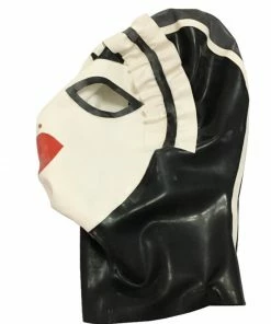 Latexfun Latex Clothing Rousing Ruffled Latex Face Mask