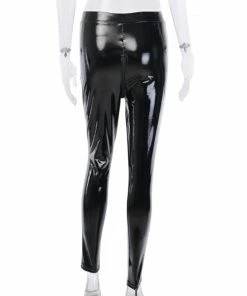 Laidtex High Waisted Zipped Vinyl Pants Latex Clothing