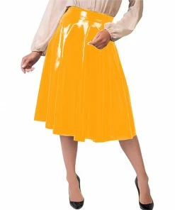 Laidtex Vintage Vinyl Midi Skirt