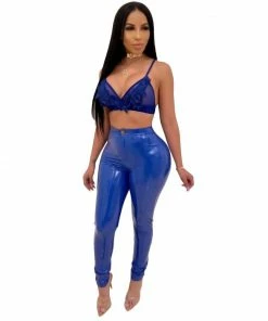 Laidtex Hip Hugging Tight Shiny Pants