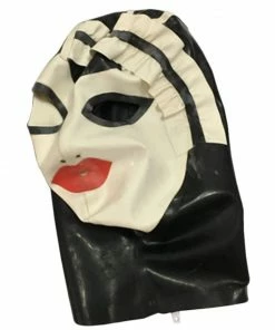 Latexfun Latex Clothing Rousing Ruffled Latex Face Mask