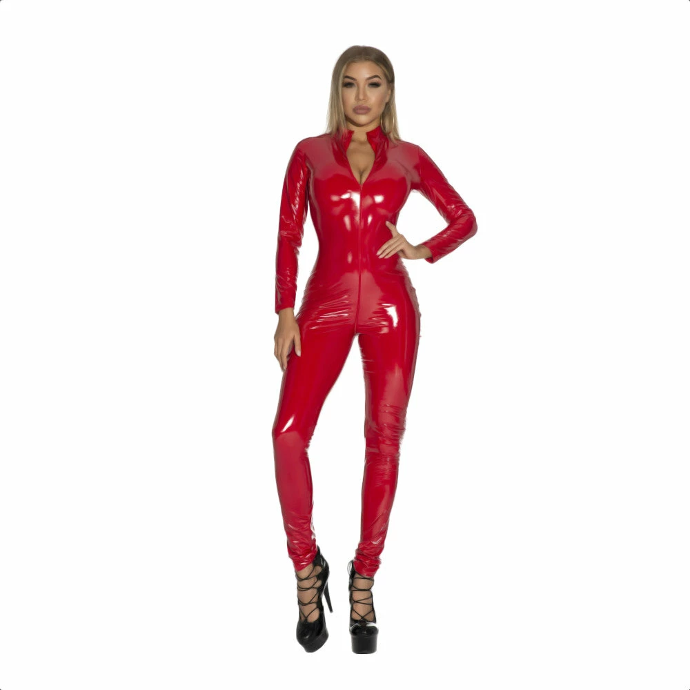 Laidtex Latex Clothing Curvacious Faux Leather Catsuit 8 Laidtex Latex Clothing Curvacious Faux Leather Catsuit