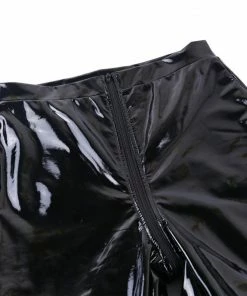 Laidtex High Waisted Zipped Vinyl Pants Latex Clothing