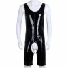 Laidtex Patent Open Crotch Catsuit