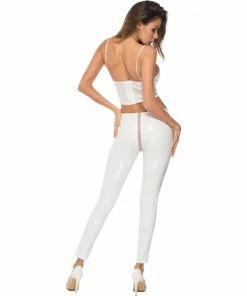 Laidtex Latex Clothing Rousing Red Vinyl Leggings