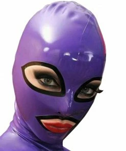 Laidtex Sexy Black Latex Mask Latex Clothing