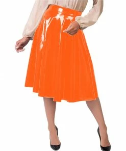 Laidtex Vintage Vinyl Midi Skirt 17 Laidtex Vintage Vinyl Midi Skirt