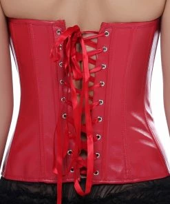 Laidtex Glamourous Faux Leather Corset