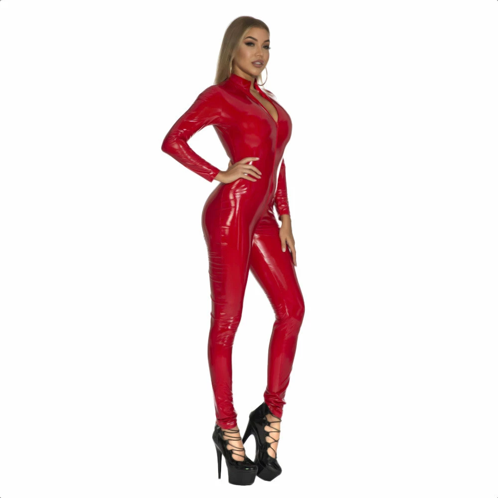 Laidtex Latex Clothing Curvacious Faux Leather Catsuit 10 Laidtex Latex Clothing Curvacious Faux Leather Catsuit
