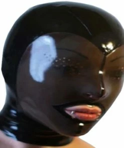 Laidtex Sexy Black Latex Mask Latex Clothing