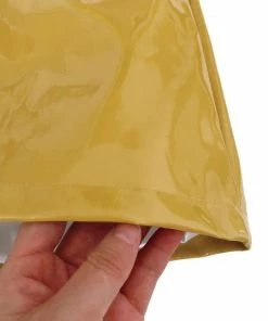 Laidtex Yellow Vinyl Skirt With Pockets