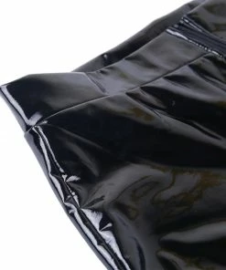 Laidtex High Waisted Zipped Vinyl Pants Latex Clothing