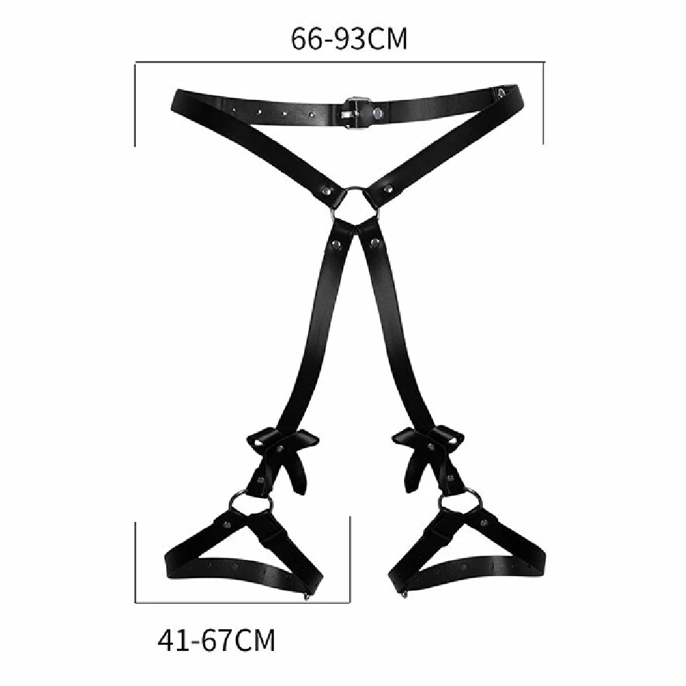 Laidtex PU Leather Thigh Restraints 12 Laidtex PU Leather Thigh Restraints