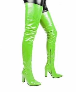 Laidtex Knee High Side Zippered Latex Shoes 19 Laidtex Knee High Side Zippered Latex Shoes