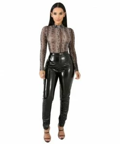 Laidtex Hip Hugging Tight Shiny Pants