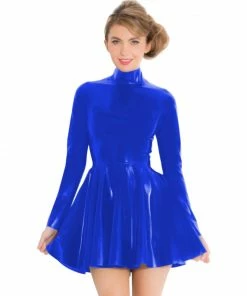 Laidtex Flirty Short PVC Skater Dress Latex Clothing