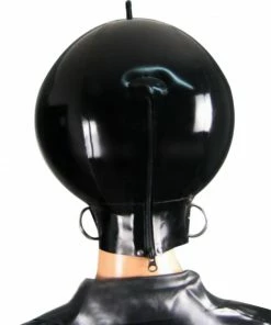 Laidtex Latex Clothing Ringed Latex Ballhood