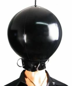 Laidtex Latex Clothing Ringed Latex Ballhood