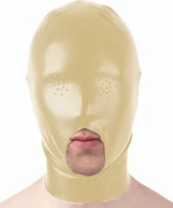 Laidtex Open Mouth Latex Bondage Hood
