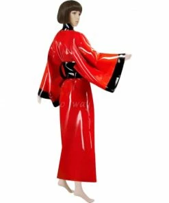 Laidtex Exotic Shiny Latex Kimono Latex Clothing
